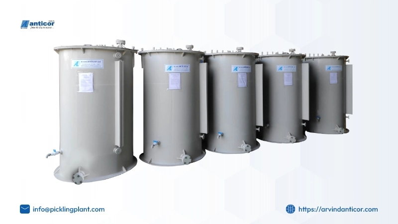 Acid storage tanks