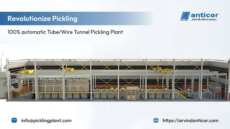 Automation tunnel pickling plant